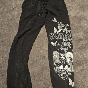 Black Graphic Joggers